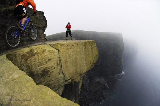 Bike riding on the Cliffs of Moher