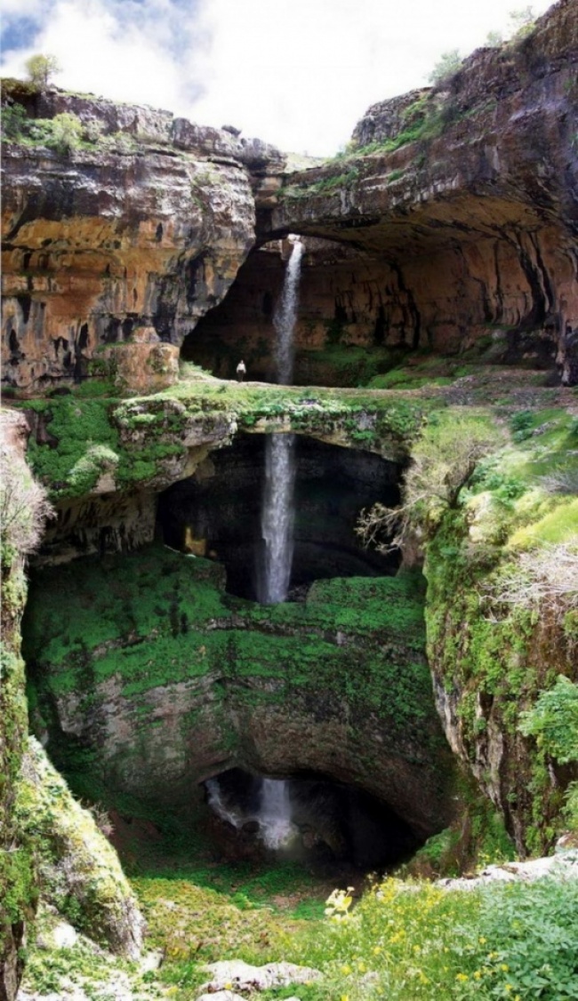 Baatara Gorge Waterfall, Tannourine, Lebanon.