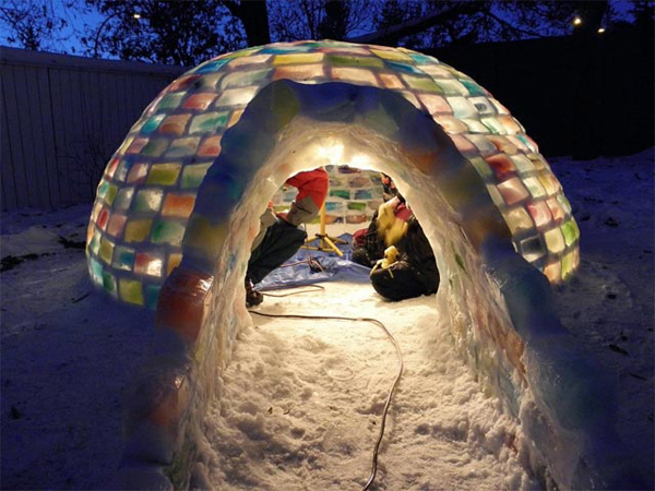The rainbow igloo – A back garden in Edmonton, Canada