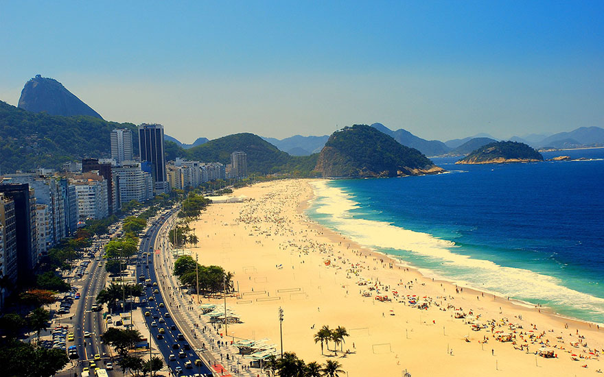 Famous beach of Rio de Janeiroe