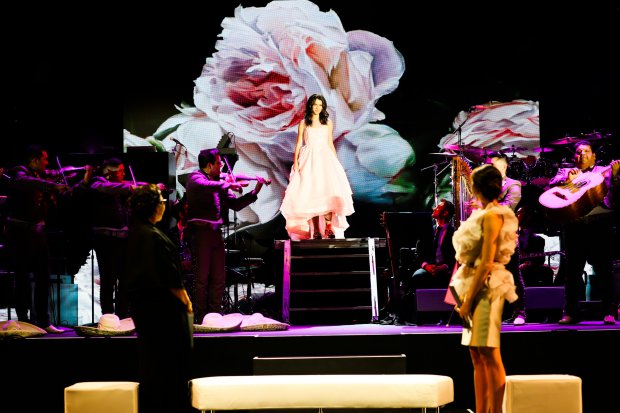 It was a 15th birthday party - or Quinceañera - like no other. But then Maya Henry is not your average teenager. The star-studded $6 million extravaganza featured entertainment from J-Lo collaborator Pitbull and Nick Jonas from the Jonas Brothers. Maya wore a bespoke Rolando Santana gown, her make-up was created by Patrick Ta, who has worked with the Kardashians, and photography was by Donna Newman, whose customers range from Oscar winner Matt Damon to First Lady of the US Michelle Obama. A team of 150, headed by New York social event planner David Monn, masterminded every detail at the party at the 55,000 square foot facility constructed to house the party at six flags over Texas.in San Antonio, including 30-foot tall cherry trees in full blossom. A Garden room complete with walls of roses, flowing fountains and 30foot tall cherry blossom and a main ballroom bursting with oversized planters overflowing with fresh Peonies, rows of swanky lounge furniture and dazzling flutters of butterflies suspended from the deiling. Maya Henry's name is fast becoming synonymous with philanthropy and community engagement. Following in the footsteps of her father, lawyer Thomas J Henry, she has worked with several charities including the San Antonio YES Foundation, which helps distribute school supplies to children in need. In 2010, at the age of nine, she launched Maya's Corner, an endeavor to promote and assist causes benefitting children. And she is also putting her high profile social media presence behind Democrat candidate Hillary Clinton's campaign. Using the hashtag #teensforhillary, Maya hopes to mobilize her thousands of Instagram followers to support the Clinton campaign and to bring awareness to issues involving female empowerment and opportunities for Latina America women The unforgettable private event was attended by 600 including many of San Antonio's social and cultural elite, who rejoiced with Maya and her family in the celebration of her Mexican heritage, commitment to family, friends, tradition, and community. Although only a freshman in high school, the young San Antonio socialite has already positioned herself as a regular on the Texas Tennis Championship circuit. She/Her proud father said: Maya is a smart, driven, outstanding young woman. She has already worked so hard to get where she is with her studies, tennis and activism. Her Mother and I wanted to give her an unforgettable night to mark her transition into young adulthood. We are so excited to see what the future holds for Maya. "It was an amazing night" Maya gushed "One I will never forget. I am so thankful to everyone who attended and to my amazing parents, who literally made my dreams come true.