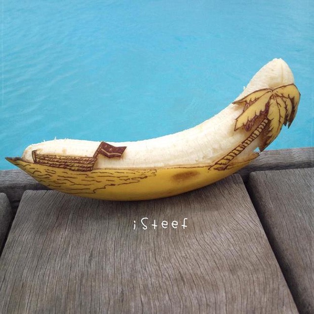 Niesamowite dzieła sztuki z bananów