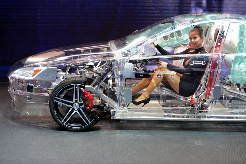 transparent acrylic car