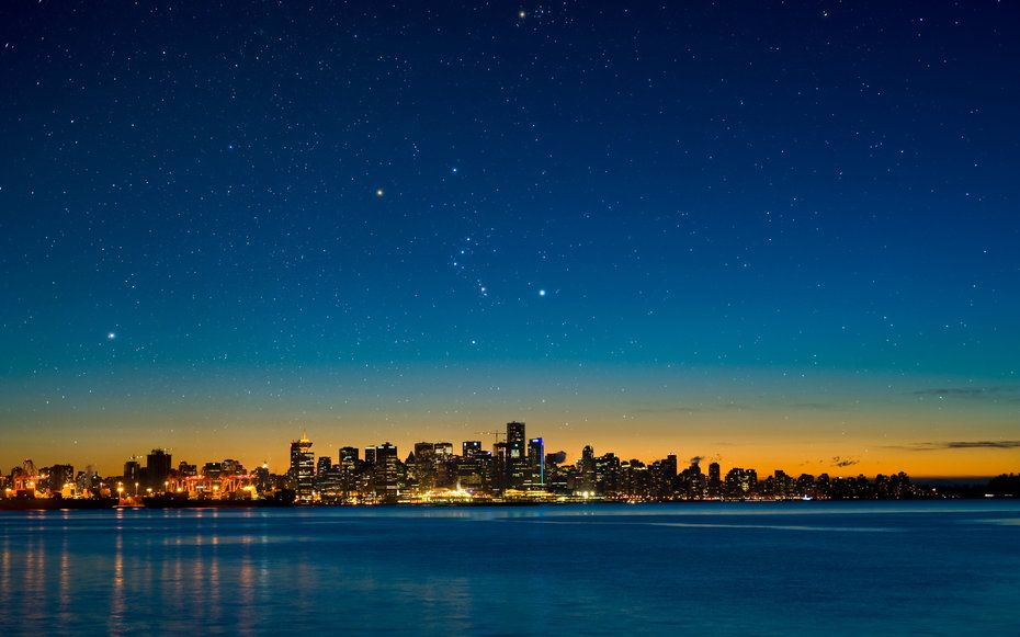 nocne panoramy największych miast