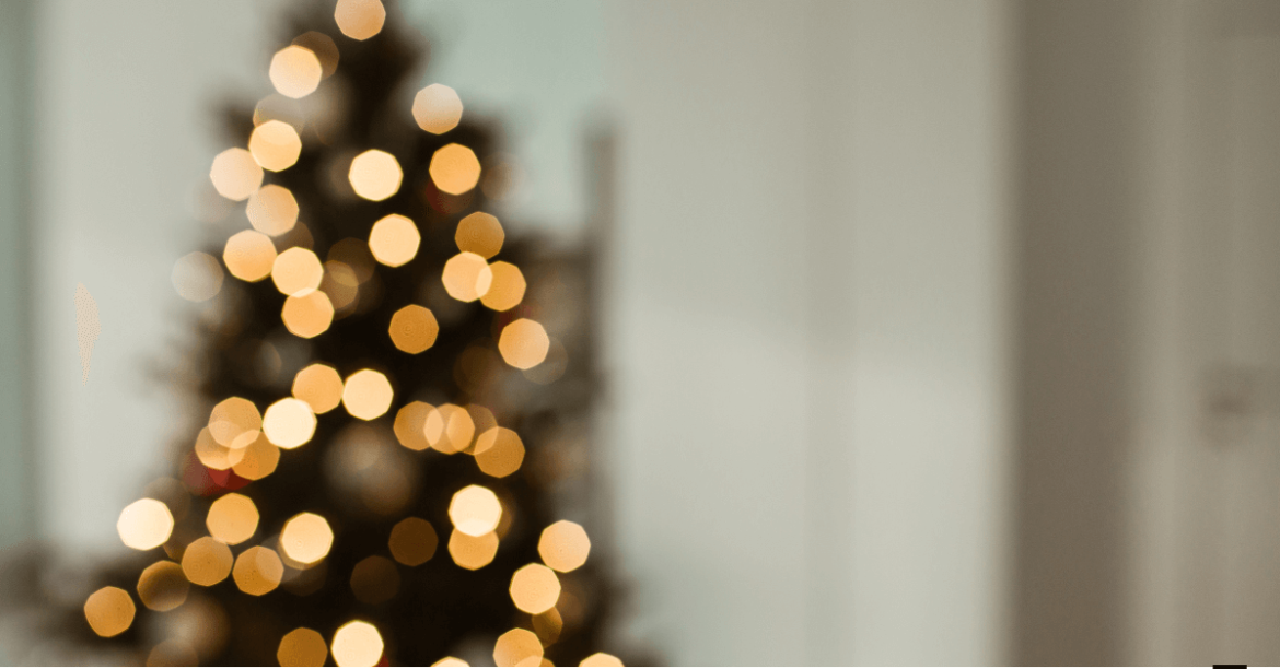 zblurowana choinka