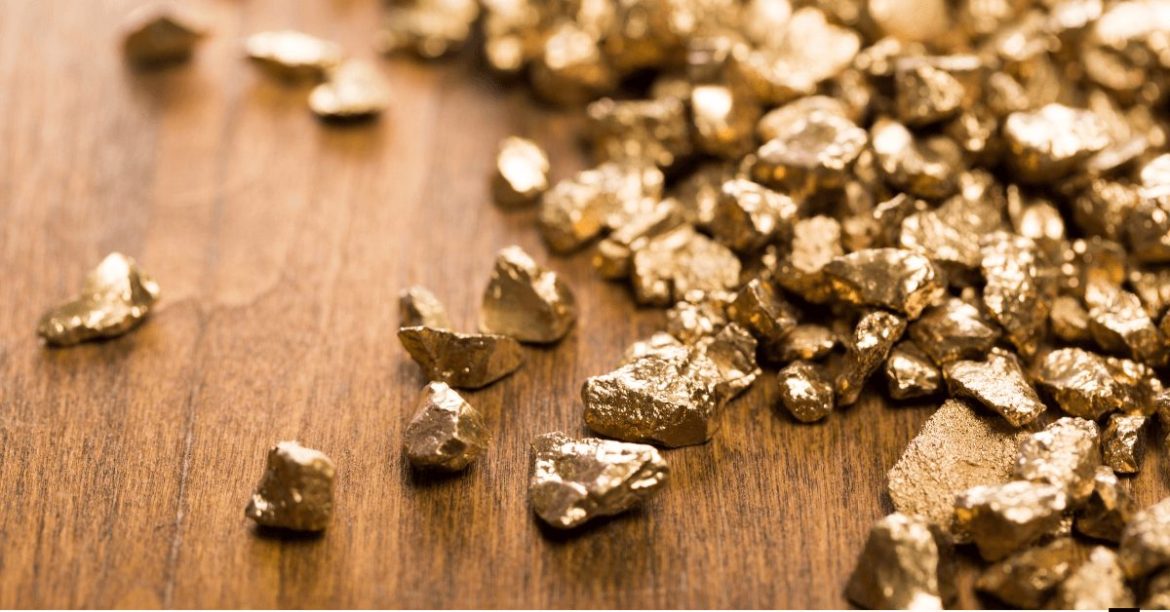 grudki złota